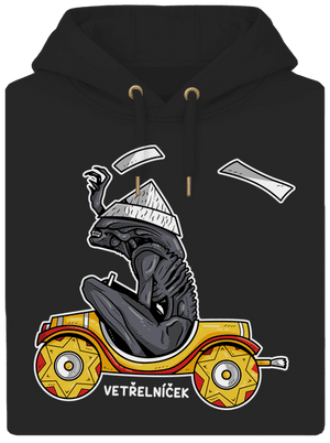 Vetřelníček unisex mikina premium Dark Black