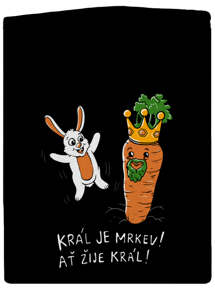 Král je mrkev, ať žije král pánská mikina na zip Black