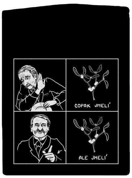 Cimrman: Copak jmelí pánská mikina na zip Black