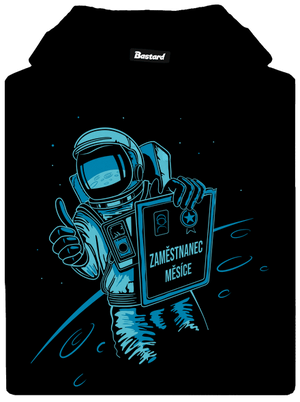 Zaměstnanec měsíce pánská mikina klokanka Black