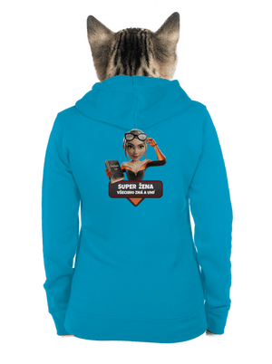 Super máma dámská mikina na zip Blue Atol