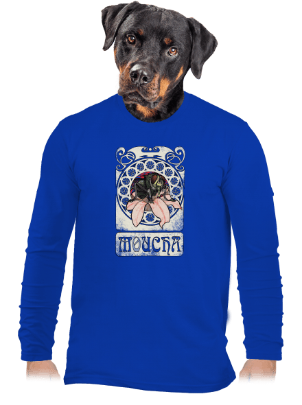 Moucha pánské dlouhý rukáv Royal Blue
