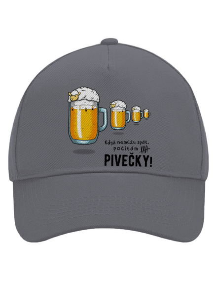 Pivečka kšiltovka baseballka Graphite grey