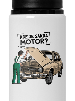 Kde je motor? lahev na vodu White