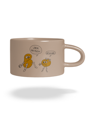 Opilé brambory hrnek makronka Brown Macaron