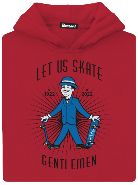 Let us skate dětská mikina klokanka Fire Red