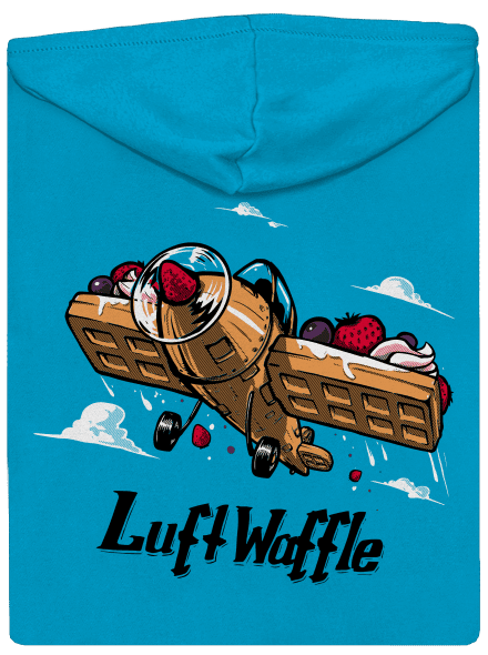Luftwaffle dámská mikina na zip Blue Atol