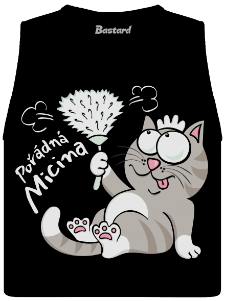 Macek a Micina dámské tílko volné Black