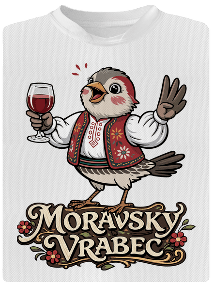 Moravský vrabec pánské sportovní tričko White