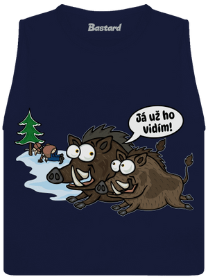 Já už ho vidím dámské tílko volné Navy