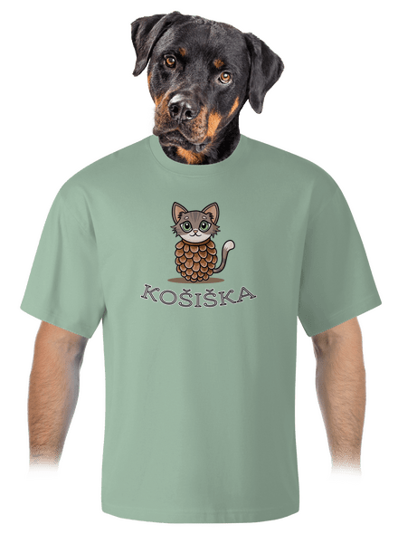 Košiška unisex tričko oversized Sage