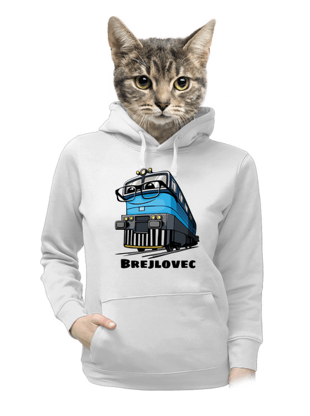 Brejlovec dámská mikina klokanka White