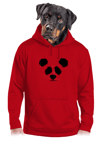 Panda pánská mikina klokanka Red