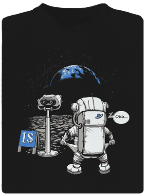 Kosmonaut pánské sportovní tričko Black