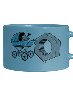 Správná matka hrnek makronka Blue Macaron