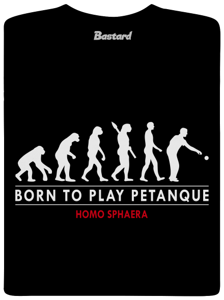 Born to play petanque pánské dlouhý rukáv Black