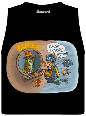 Jednoho utopence dámské tílko volné Black