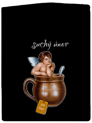 Suchý únor pánská mikina na zip Black