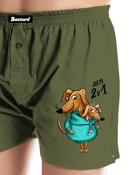 Jsem dva v jednom pánské trenky Khaki