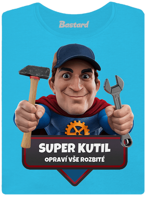 Super táta dámské tričko s lemem Blue Atol