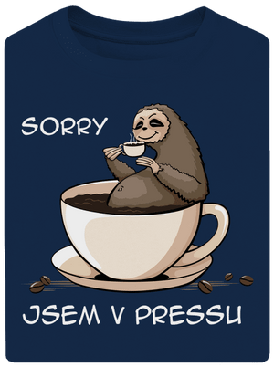 V pressu unisex tričko oversized Midnight Blue