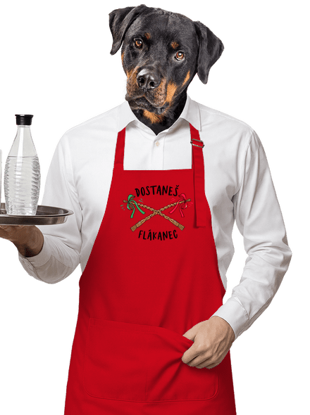 Flákanec zástěra Red