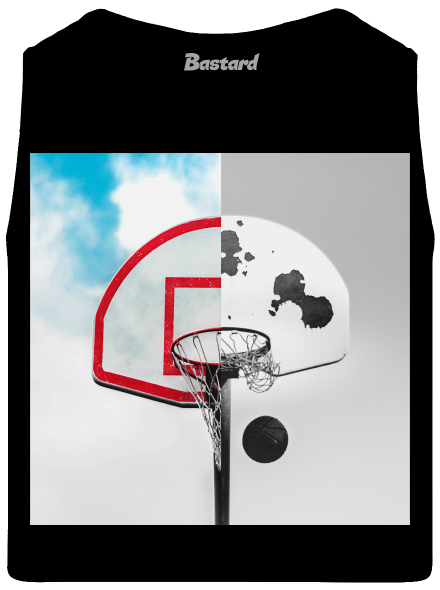 Basketbalový kontrast pánské tílko Black