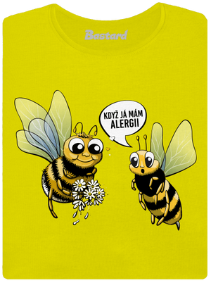 Alergická včelka dámské tričko premium Lemon