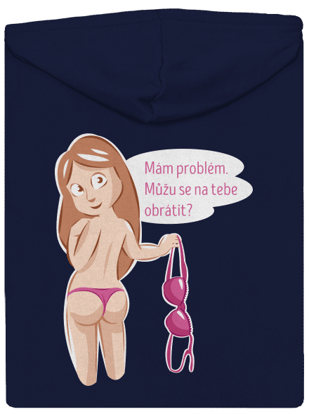 Můžu se obrátit? pánská mikina na zip Navy