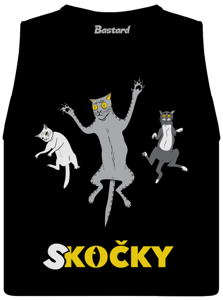 Skočky dámské tílko volné Black
