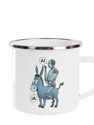 Osel a AI plecháček White