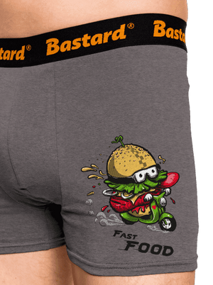 Fast Food boxerky Gray Melange