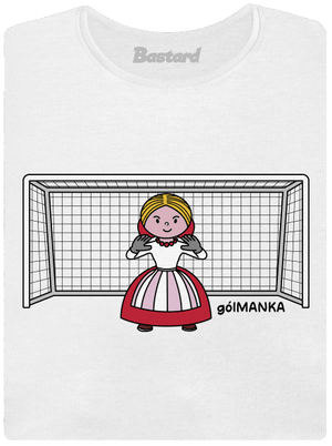 Gólmanka dámské tričko s lemem White