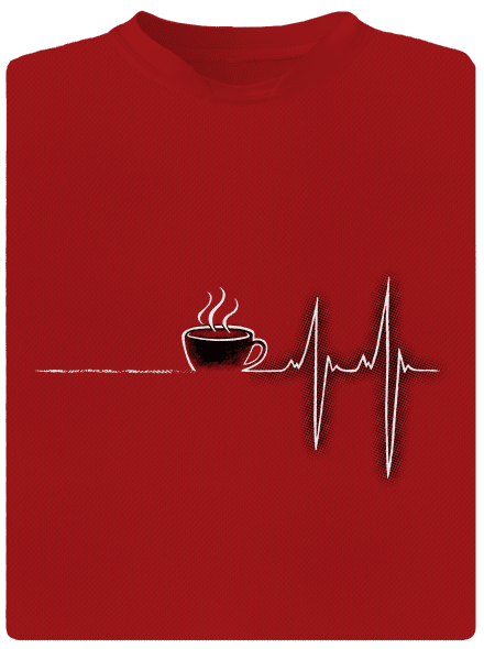 Coffee help pánské sportovní tričko Red Mal