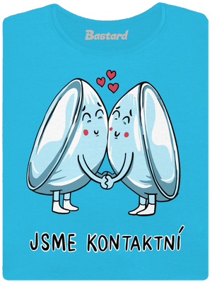 Kontaktní čočky dámské tričko s lemem Blue Atol