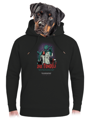 B13: Zase pondělí unisex mikina premium Dark Black