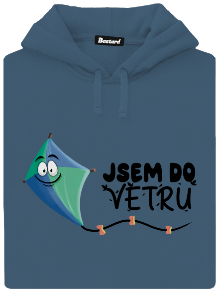 Do větru dámská mikina klokanka Denim