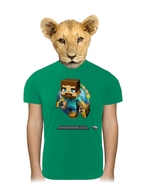 B17: Minecraft dětské sportovní tričko Kelly Green Mal