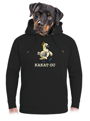 Kakat-du unisex mikina premium Dark Black