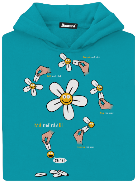 Má mě rád dětská mikina klokanka Hawaiian Blue