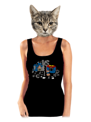 Souboj superhrdinů dámské tílko klasické Black