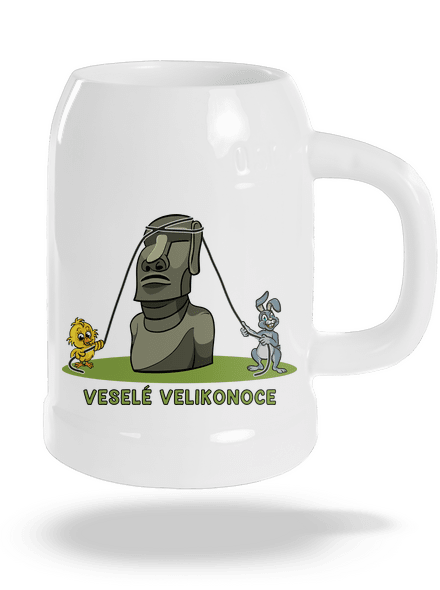 Velikonoční Moai půllitr White