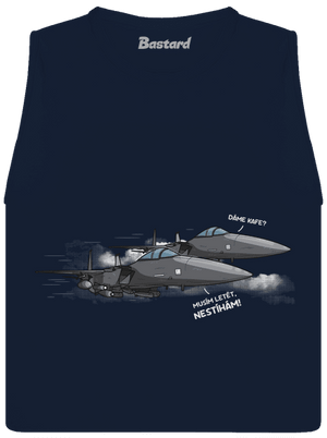 Stíhačka nestíhá dámské tílko volné Navy