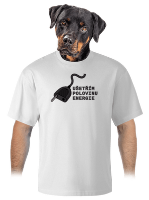 Ušetřím polovinu unisex tričko oversized White