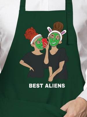 Best aliens zástěra Bottle Green