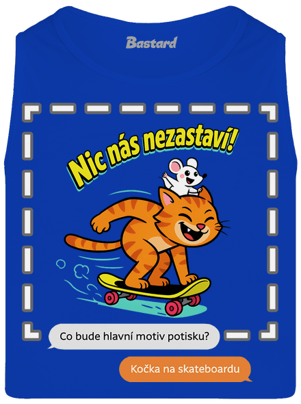 Vlastní AI obrázek pánské tílko Royal Blue