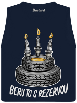 Beru to s rezervou dámské tílko volné Navy