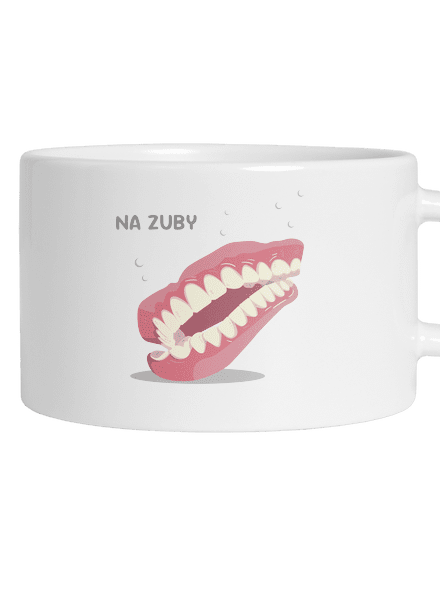 Hrnek na zuby hrnek makronka White
