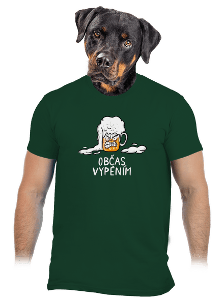 Občas vypěním pánské tričko Bottle Green
