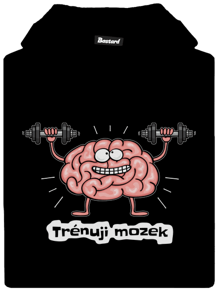 Trénuji mozek dětská mikina klokanka Black